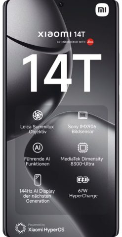 Vorderseite eine Xiaomi 14 T Smartphones.